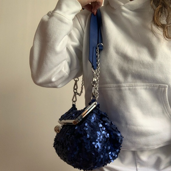Max Mara Blue sparkly Handbag⚡️😍👛 - Picture 8 of 8